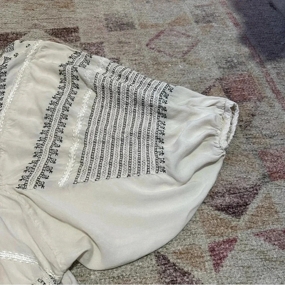 Free People Wild One Embroidered Top in Ivory size XS - Picture 5 of 16